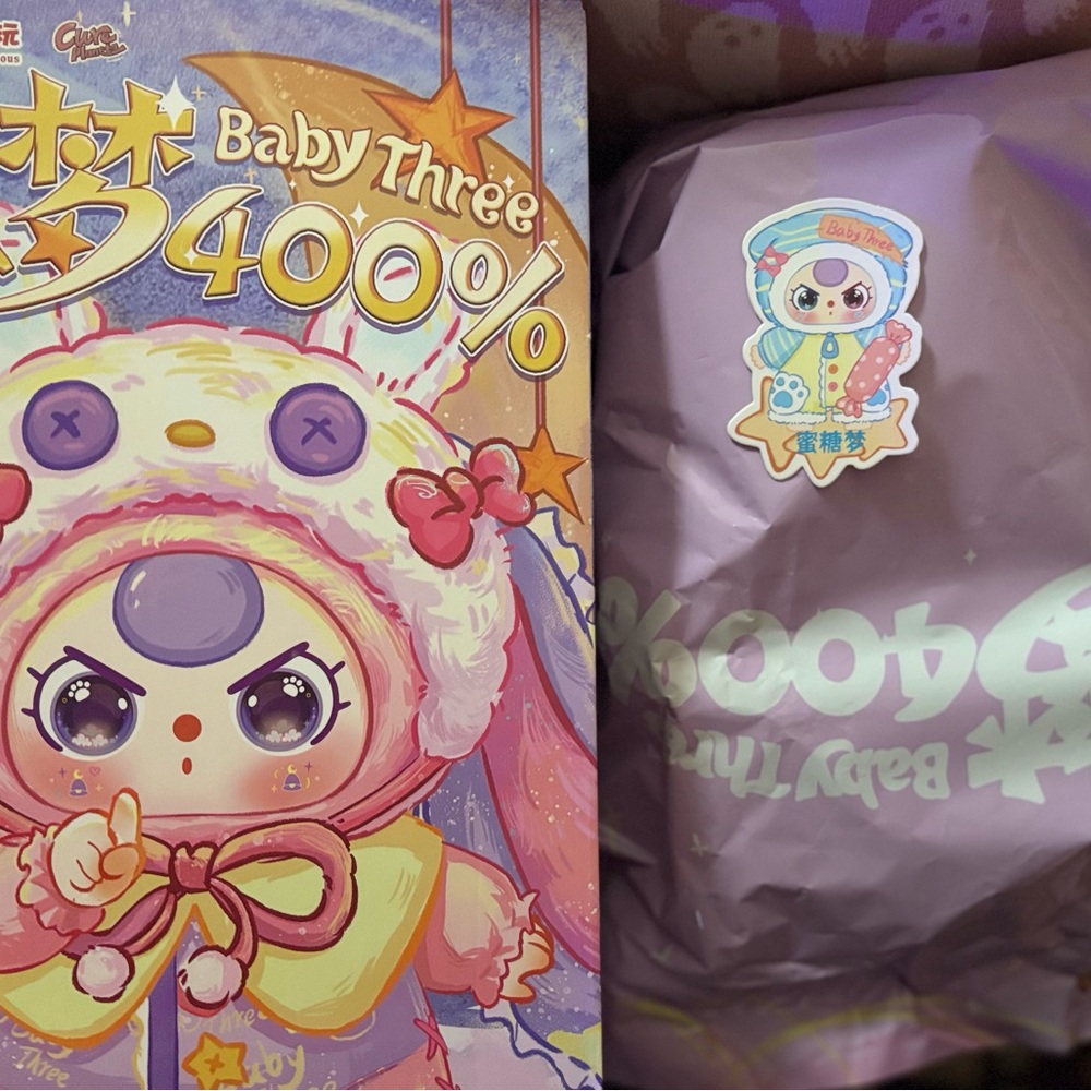BABY THREE 400% confirmed with card & bag sealed in box.
